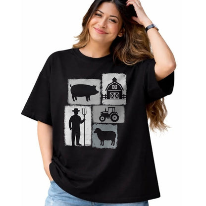 Best Farmer Life Shirt, Funny Farmer UnisexT-Shirt/Hoodie/Sweatshirt HLT00 - Farmer Vintage Collage Farming Rancher Cowboy Farm Owner T-Shirt