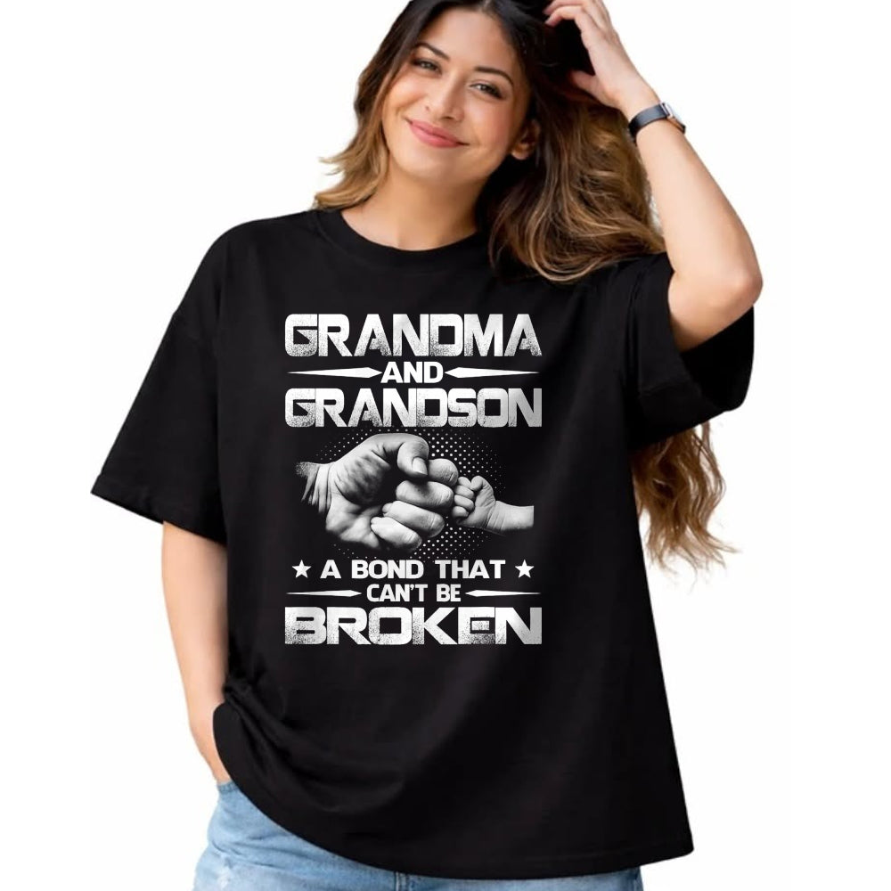Best Grandma Shirt, Proud Grandma Unisex T-Shirt/Hoodie/Sweatshirt HLT00 - Grandma and Grandson A binding that won't be broken T-Shirt