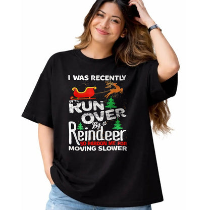 Best Grandma Shirt, Proud Grandma Unisex T-Shirt/Hoodie/Sweatshirt HLT00 - Grandma Got Run Over By A Reindeer Christmas So Pardon Me T-Shirt