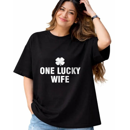 Best Wife Shirt, Wife and Husband Unisex T-Shirt/Hoodie/Sweatshirt HLT00 - Gift for wife T shirt, lucky wife   One Lucky Wife Long Sleeve T-Shirt (1)