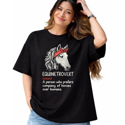 Best Horse Lover Shirt , Funny Horse UnisexT-Shirt/Hoodie/Sweatshirt HLT00 - Equinetrovert Definition Funny Horse Lover T-Shirt
