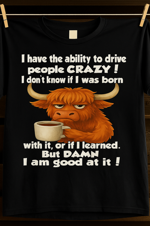 FUNNY SLOGAN T-SHIRT – CUTE COFFEE COW GRAPHIC TEE - BIRTHDAY GIFT FOR MEN/WOMEN - NTTD00 (SKU10-19)