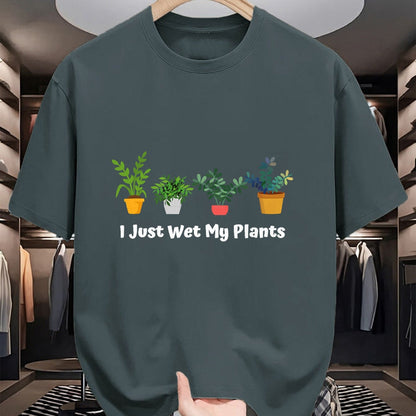Best Farmer Life Shirt, Funny Farmer UnisexT-Shirt/Hoodie/Sweatshirt HLT00 - I Just Wet My Plants Funny Gardening Gardener Succulent T-Shirt