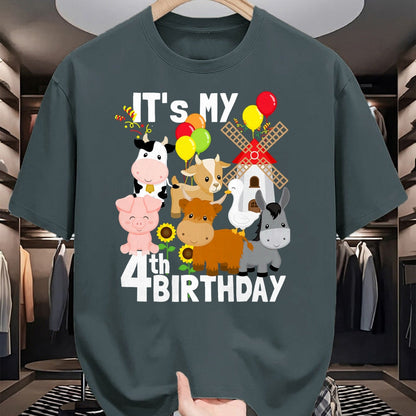 Best Farmer Life Shirt, Funny Farmer UnisexT-Shirt/Hoodie/Sweatshirt HLT00 - Farm Animals 4 Year Old It's My 4th Birthday Party Farm T-Shirt