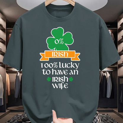 Best Wife Shirt, Wife and Husband Unisex T-Shirt/Hoodie/Sweatshirt HLT00 - Gift for wife T shirt, lucky wife   Lucky Irish Wife St Patrick's Day Gift For Husband T-Shirt