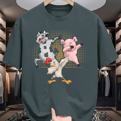 Best Farmer Life Shirt, Funny Farmer UnisexT-Shirt/Hoodie/Sweatshirt HLT00 - Dabbing Chicken Pig Cow Funny Farm Animal T-Shirt