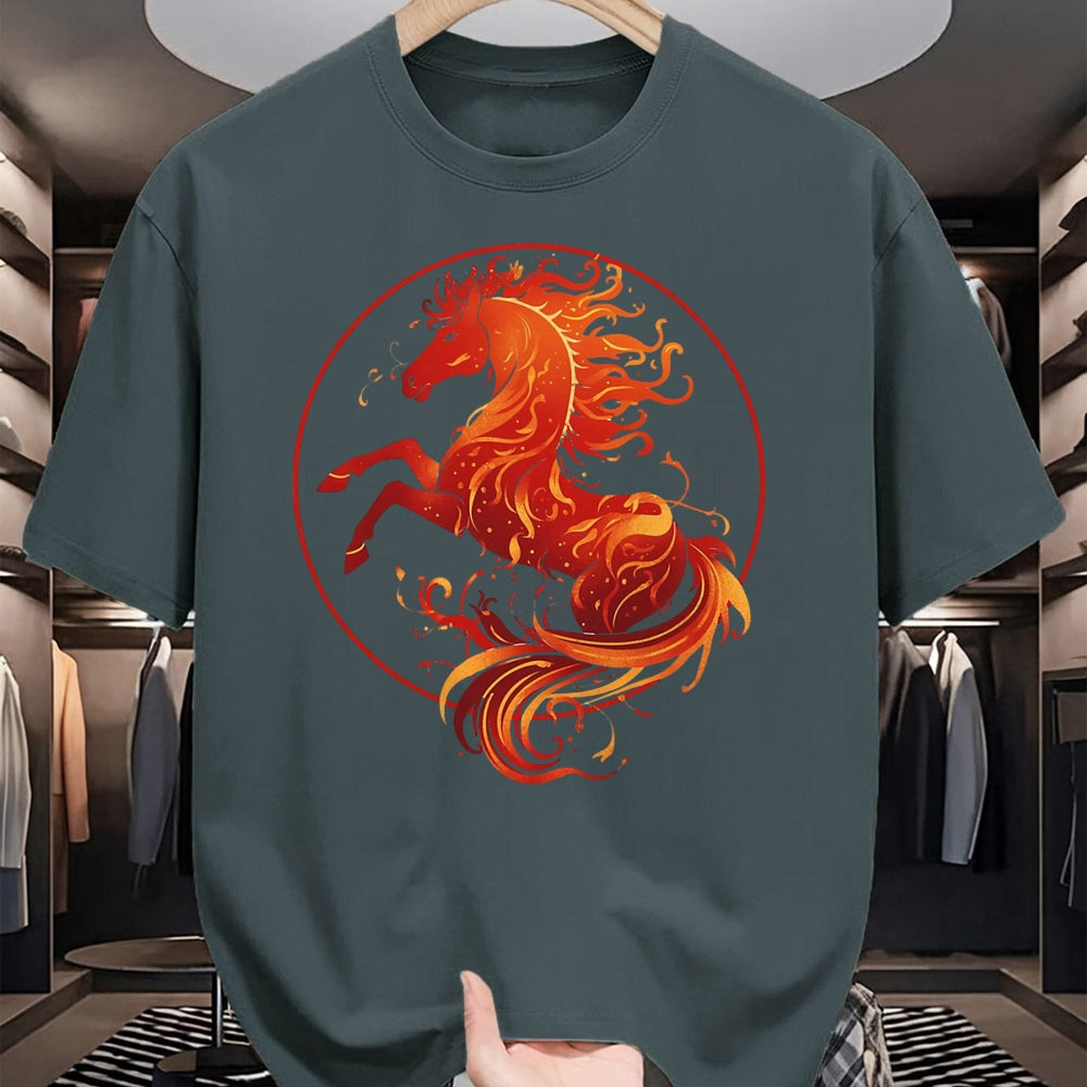 Best Horse Lover Shirt , Funny Horse UnisexT-Shirt/Hoodie/Sweatshirt HLT00 - Year of The Fire Horse 2026 Chinese New Year Strength T-Shirt