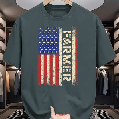 Best Farmer Life Shirt, Funny Farmer UnisexT-Shirt/Hoodie/Sweatshirt HLT00 - Farmer Tractors USA American Flag Patriotic Farming Men Tee T-Shirt