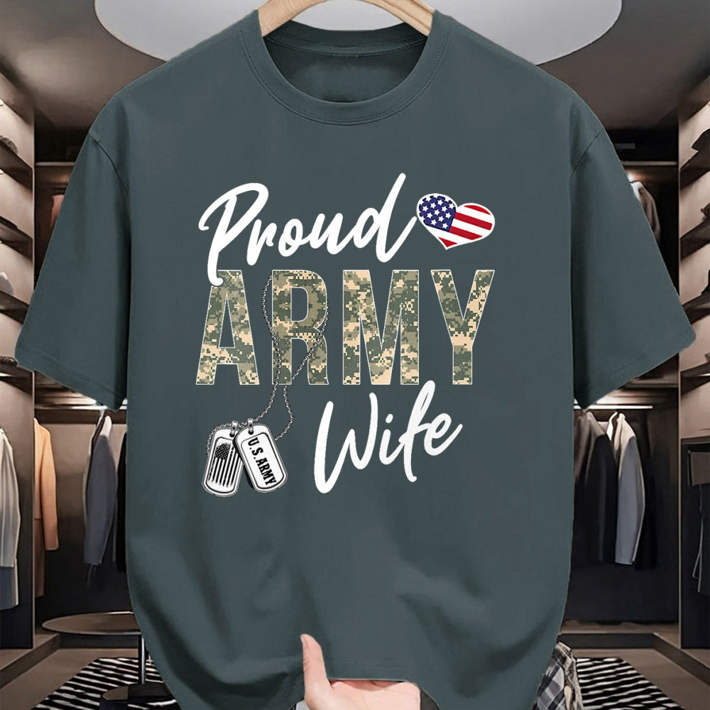 Best Wife Shirt, Wife and Husband Unisex T-Shirt/Hoodie/Sweatshirt HLT00 - Gift for wife T shirt, lucky wife   Womens Proud Army Wife Army Graduation Wife US Army Wife Gifts V