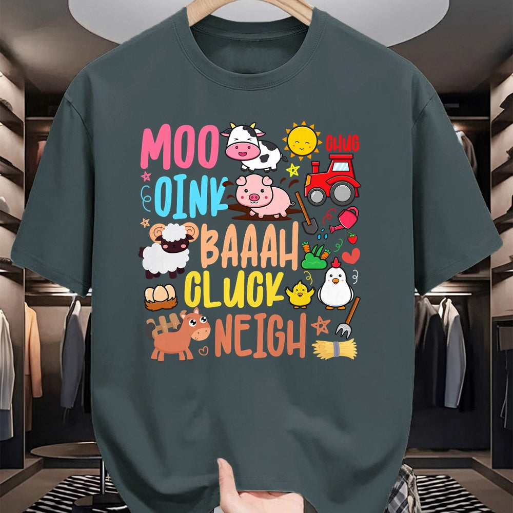 Best Farmer Life Shirt, Funny Farmer UnisexT-Shirt/Hoodie/Sweatshirt HLT00 - Farm Animals Sounds Oink Baa Neigh Cluck Moo Kids Farmer T-Shirt