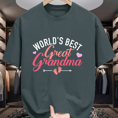 Best Grandma Shirt, Proud Grandma Unisex T-Shirt/Hoodie/Sweatshirt HLT00 - World's best great grandma T-Shirt (1)