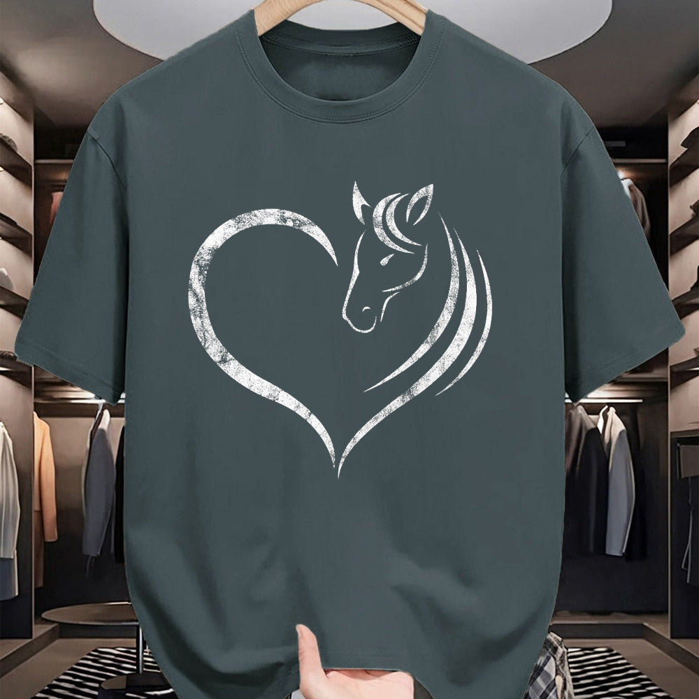 Best Horse Lover Shirt , Funny Horse UnisexT-Shirt/Hoodie/Sweatshirt HLT00 - Cute Horse Lover Outfit Gift for Girls Women Horse and Heart T-Shirt Small