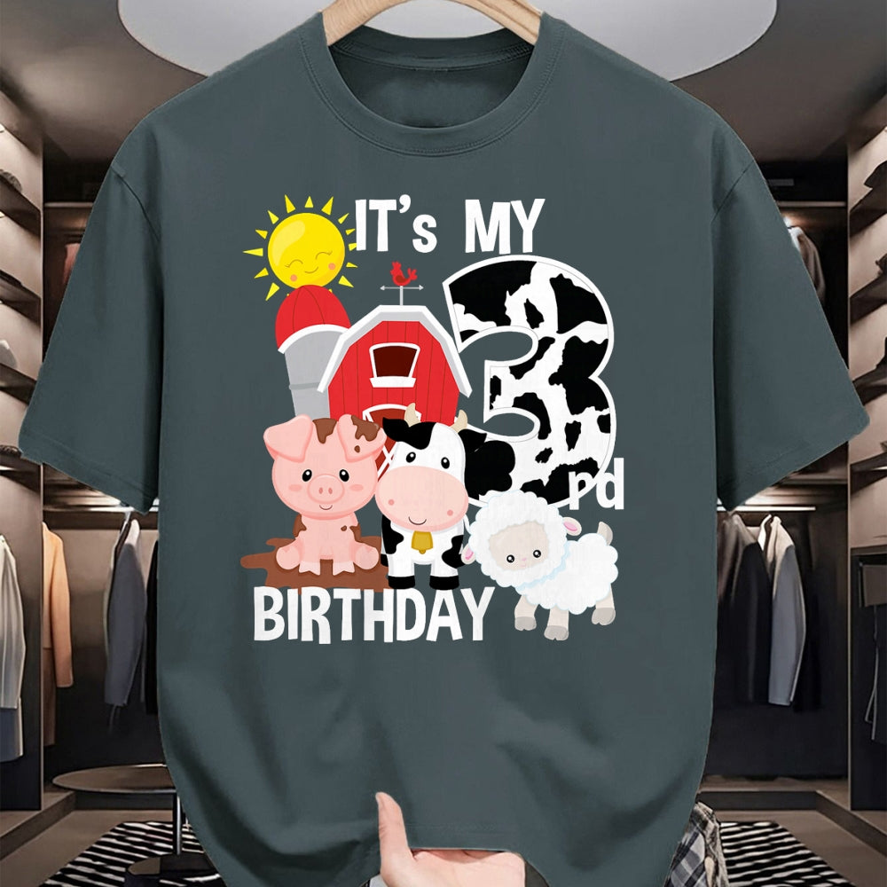 Best Farmer Life Shirt, Funny Farmer UnisexT-Shirt/Hoodie/Sweatshirt HLT00 - Farm Animals 3 Year Old It's My 3rd Birthday Party T-Shirt T-Shirt