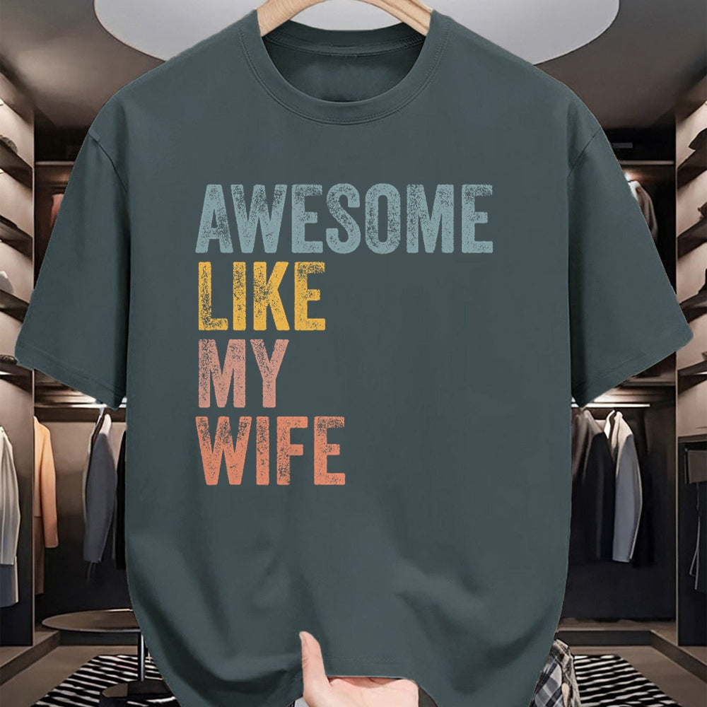 Best Wife Shirt, Wife and Husband Unisex T-Shirt/Hoodie/Sweatshirt HLT00 - Mens Husband Awesome Like my wife Funny Vintage Text T-Shirt