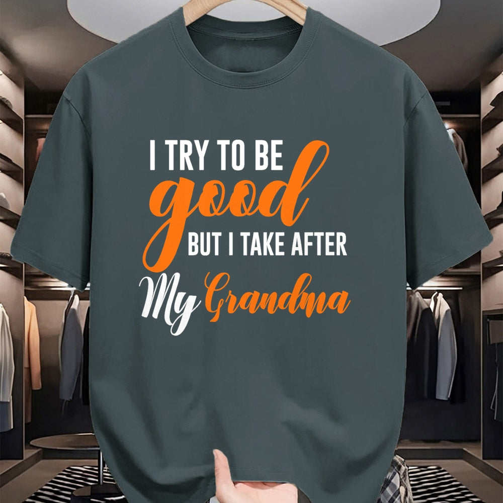 Best Grandma Shirt, Proud Grandma Unisex T-Shirt/Hoodie/Sweatshirt HLT00 - I Try To Be Good But I Take After My Grandma Kids Boys Girls T-Shirt