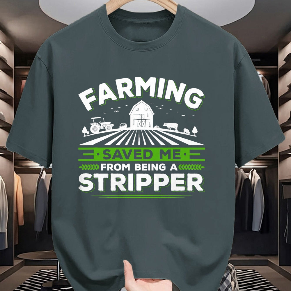 Best Farmer Life Shirt, Funny Farmer UnisexT-Shirt/Hoodie/Sweatshirt HLT00 - Farming Saved Me From Being A Stripper, Funny Farmer T-Shirt