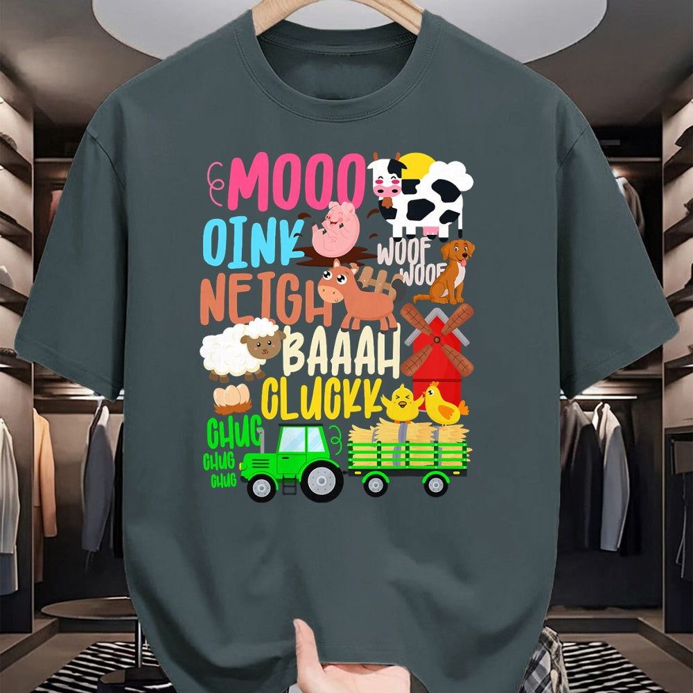 Best Farmer Life Shirt, Funny Farmer UnisexT-Shirt/Hoodie/Sweatshirt HLT00 - Farm Animals Sounds Oink Baa Neigh Cluck Moo Toddler Farmer T-Shirt
