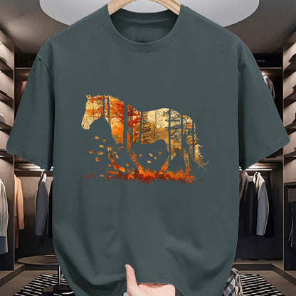 Best Horse Lover Shirt , Funny Horse UnisexT-Shirt/Hoodie/Sweatshirt HLT00 - Cute Horse Lover Autumn Leaves Pony Animal Wildlife T-Shirt
