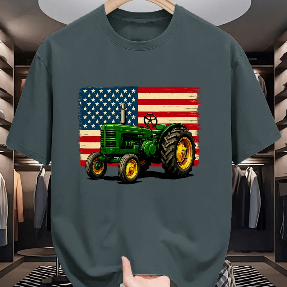 Best Farmer Life Shirt, Funny Farmer UnisexT-Shirt/Hoodie/Sweatshirt HLT00 - Farmer Tractor USA Flag 4th of July T-Shirt