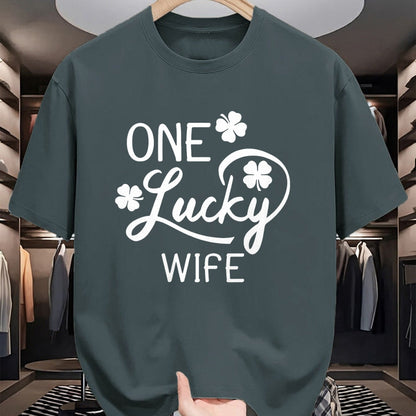 Best Wife Shirt, Wife and Husband Unisex T-Shirt/Hoodie/Sweatshirt HLT00 - Gift for wife T shirt, lucky wife   One Lucky Wife St. Patrick's Day T-Shirt (1)