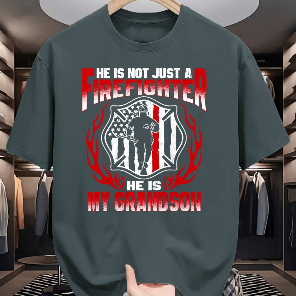Best Grandma Shirt, Proud Grandma Unisex T-Shirt/Hoodie/Sweatshirt HLT00 - My Grandson Is Firefighter Hero Proud Fire Grandma Grandpa T-Shirt