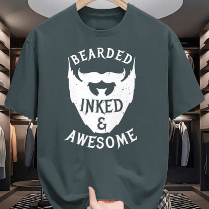 Best Wife Shirt, Wife and Husband Unisex T-Shirt/Hoodie/Sweatshirt HLT00 - Mens Bearded, Inked And Awesome Bearded And Tattooed Guy T Shirt