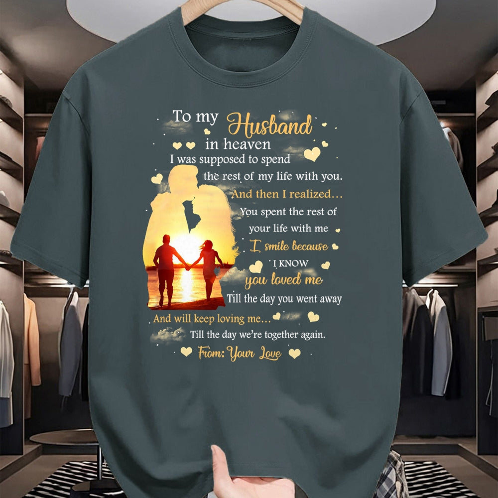 Best Wife Shirt, Wife and Husband Unisex T-Shirt/Hoodie/Sweatshirt HLT00 - To my Husband in heaven T-Shirt
