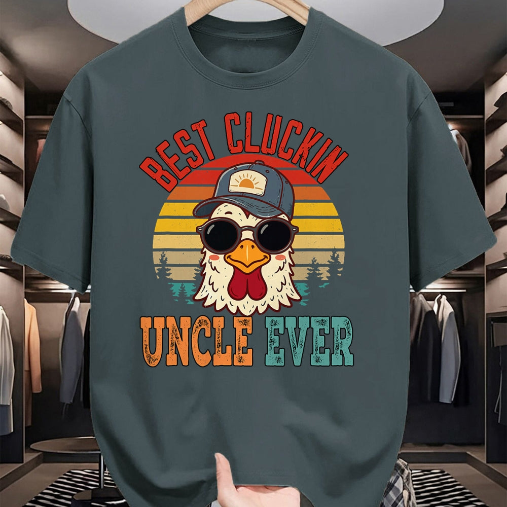 Best Farmer Life Shirt, Funny Farmer UnisexT-Shirt/Hoodie/Sweatshirt HLT00 - Vintage Best Cluckin Uncle Ever Chicken Father's Day Farmer T-Shirt