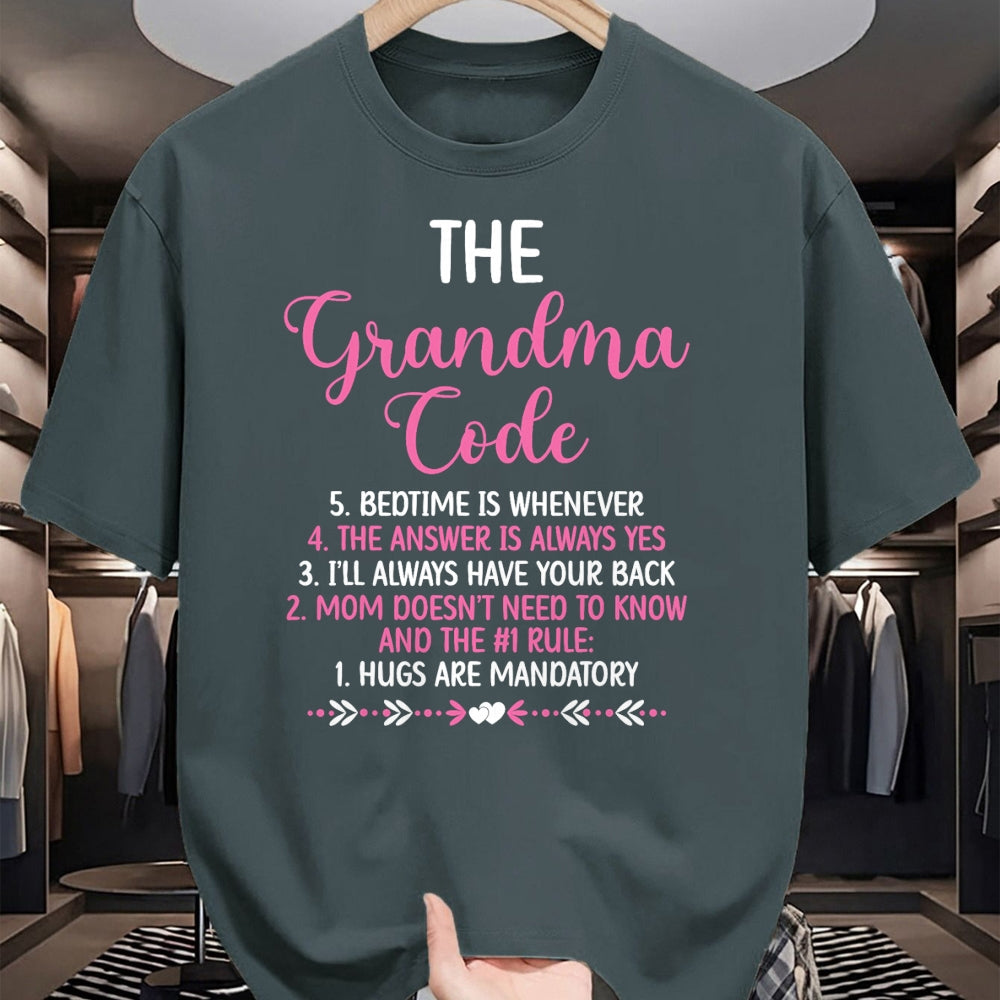 Best Grandma Shirt, Proud Grandma Unisex T-Shirt/Hoodie/Sweatshirt HLT00 - The Grandma Code Granny Grandmother Grandparent T-Shirt (1)