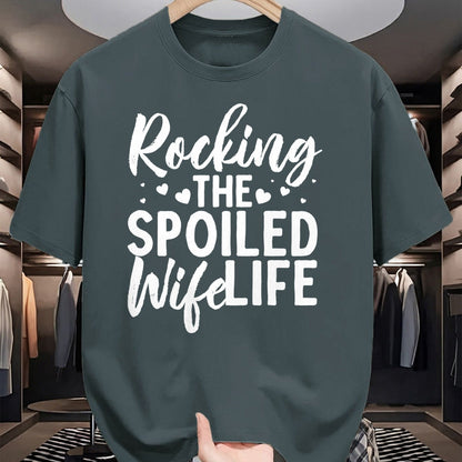 Best Wife Shirt, Wife and Husband Unisex T-Shirt/Hoodie/Sweatshirt HLT00 - Gift for wife T shirt, spoiled wife   Funny Spoiled Wife Art For Women Husband Spoiled Wife Life Lon (1)