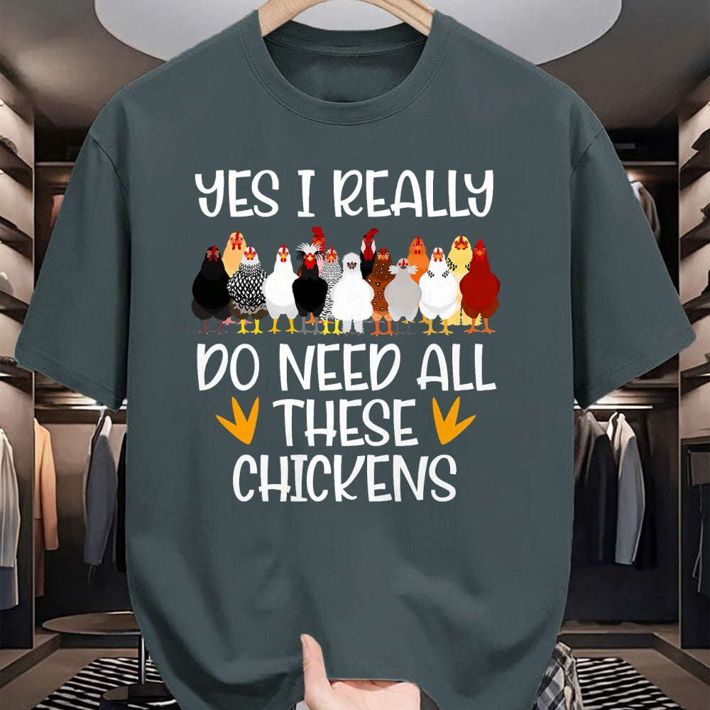 Best Farmer Life Shirt, Funny Farmer UnisexT-Shirt/Hoodie/Sweatshirt HLT00 - Yes I Really Do Need All These Chickens - Funny Farmer T-Shirt