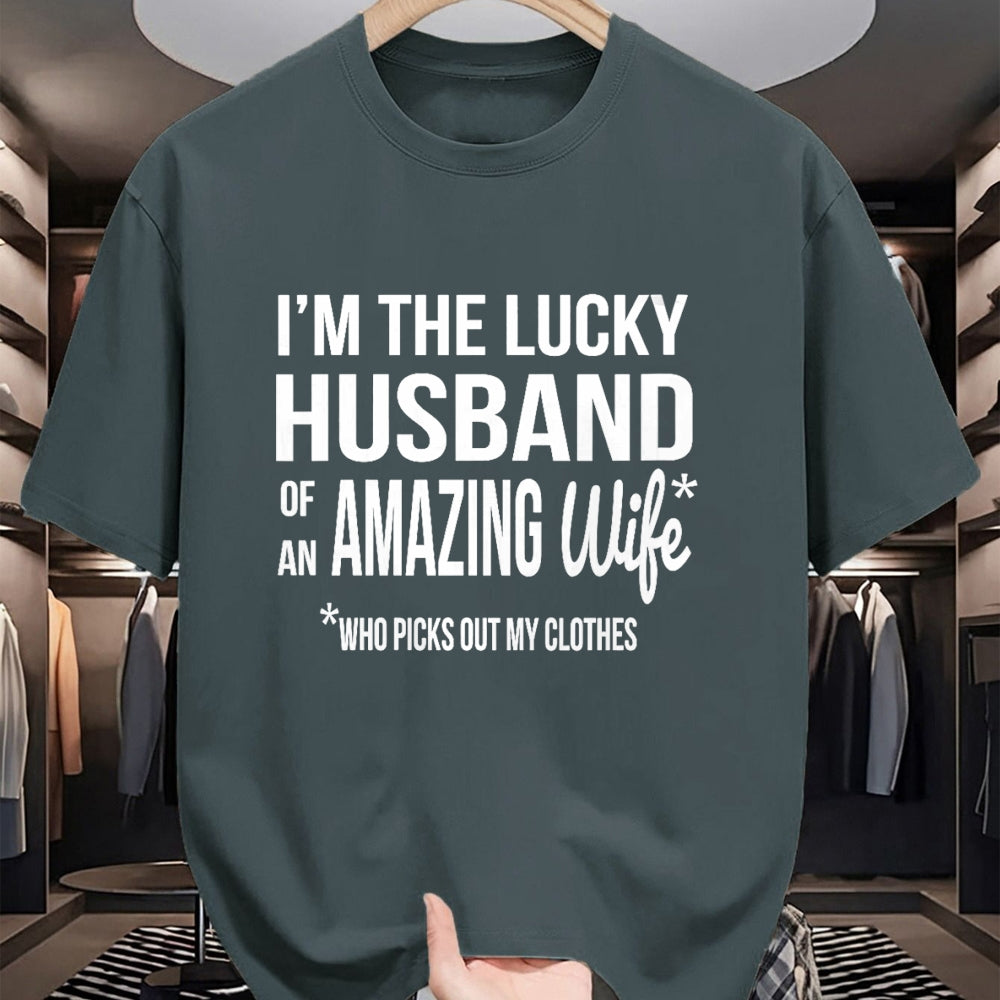 Best Wife Shirt, Wife and Husband Unisex T-Shirt/Hoodie/Sweatshirt HLT00 - Gift for wife T shirt, lucky wife   Womens Lucky Husband Of A Wife Who Picks Out My Clothes V-Neck T