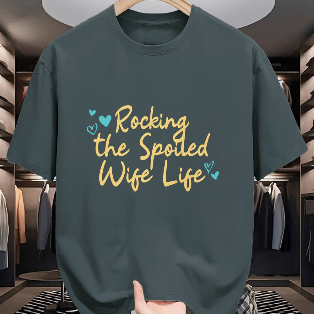 Best Wife Shirt, Wife and Husband Unisex T-Shirt/Hoodie/Sweatshirt HLT00 - Gift for wife T shirt, spoiled wife   Spoiled Wife Funny Rocking The Spoiled Wife Life Pullover Hood