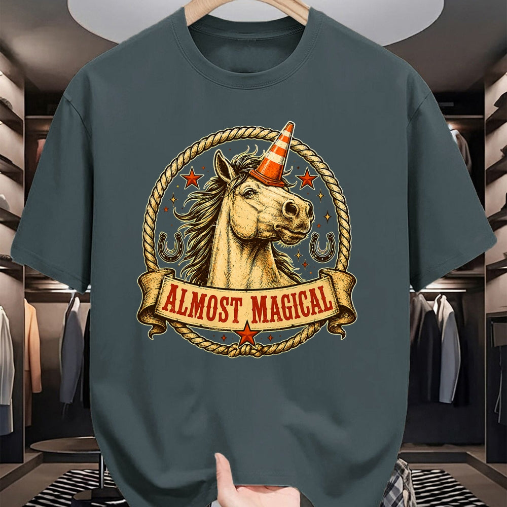 Best Horse Lover Shirt , Funny Horse UnisexT-Shirt/Hoodie/Sweatshirt HLT00 - Funny Horse Unicorn Graphic Almost Magical Slogan T-Shirt