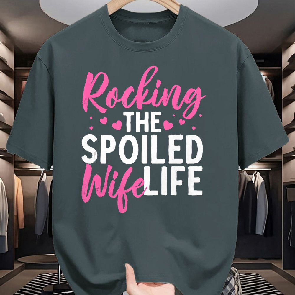 Best Wife Shirt, Wife and Husband Unisex T-Shirt/Hoodie/Sweatshirt HLT00 - Gift for wife T shirt, spoiled wife   Funny Spoiled Wife Art For Women Husband Spoiled Wife Life Tan (1)