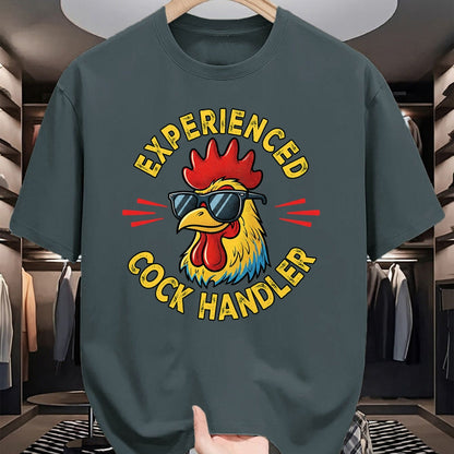 Best Farmer Life Shirt, Funny Farmer UnisexT-Shirt/Hoodie/Sweatshirt HLT00 - Experienced Cock Handler Funny Adult Humor Rooster Gag T-Shirt