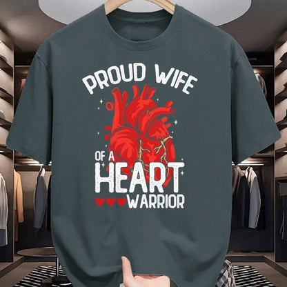 Best Wife Shirt, Wife and Husband Unisex T-Shirt/Hoodie/Sweatshirt HLT00 - Gift for wife T shirt, lucky wife   Proud Wife Of A Heart Warrior Heart Surgery T-Shirt