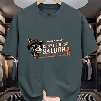 Best Horse Lover Shirt , Funny Horse Unisex T-Shirt/Hoodie/Sweatshirt HLT00 - Crazy Horse Saloon Bar T-Shirt
