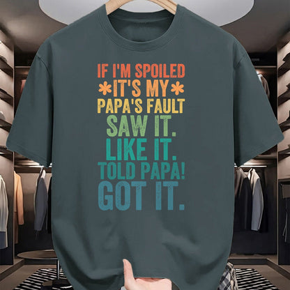 Best Wife Shirt, Wife and Husband Unisex T-Shirt/Hoodie/Sweatshirt HLT00 - If I'm Spoiled It's My Papa's Fault Girls T-Shirt (1)