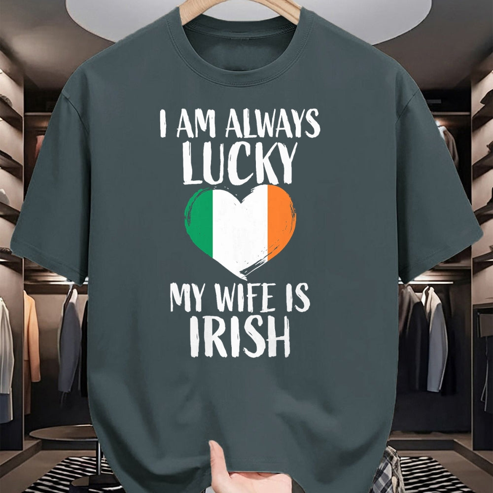 Best Wife Shirt, Wife and Husband Unisex T-Shirt/Hoodie/Sweatshirt HLT00 - Gift for wife T shirt, lucky wife   I Am Always Lucky My Wife is Irish T Shirt Gift for Husband T-Sh