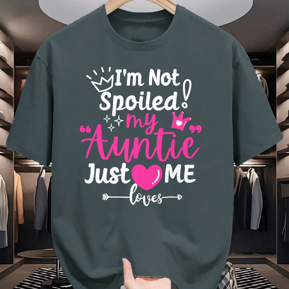 Best Wife Shirt, Wife and Husband Unisex T-Shirt/Hoodie/Sweatshirt HLT00 - I'm Not Spoiled My Auntie Just Loves Me a Team Kids Matching T-Shirt