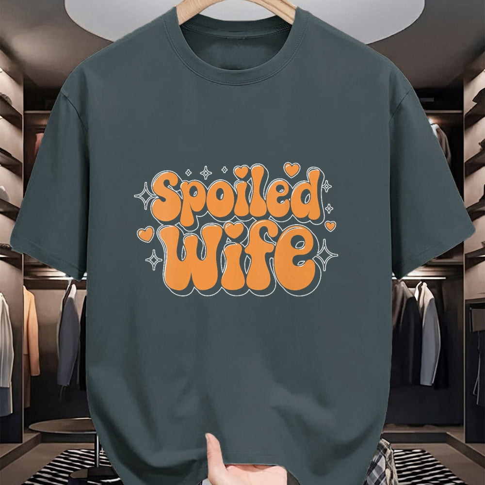 Best Wife Shirt, Wife and Husband Unisex T-Shirt/Hoodie/Sweatshirt HLT00 - Gift for wife T shirt, spoiled wife   Womens Spoiled Wife V-Neck T-Shirt
