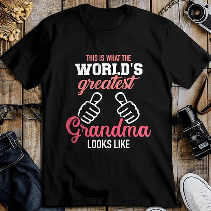 Best Grandma Shirt, Proud Grandma Unisex T-Shirt/Hoodie/Sweatshirt HLT00 - This is what world's greatest grandma looks like T-Shirt (2)