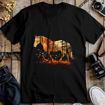 Best Horse Lover Shirt , Funny Horse UnisexT-Shirt/Hoodie/Sweatshirt HLT00 - Cute Horse Lover Autumn Leaves Pony Animal Wildlife T-Shirt