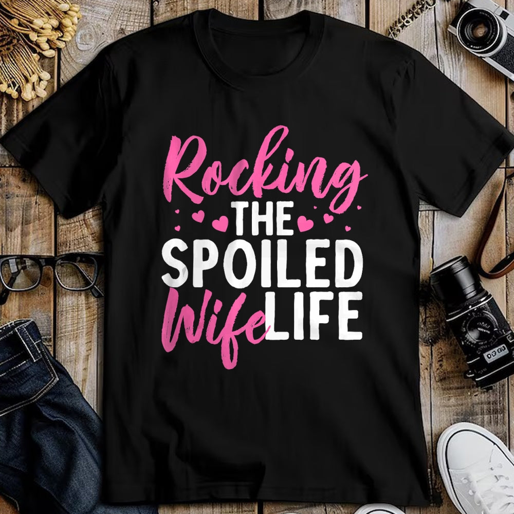 Best Wife Shirt, Wife and Husband Unisex T-Shirt/Hoodie/Sweatshirt HLT00 - Gift for wife T shirt, spoiled wife   Funny Spoiled Wife Art For Women Husband Spoiled Wife Life Tan (1)