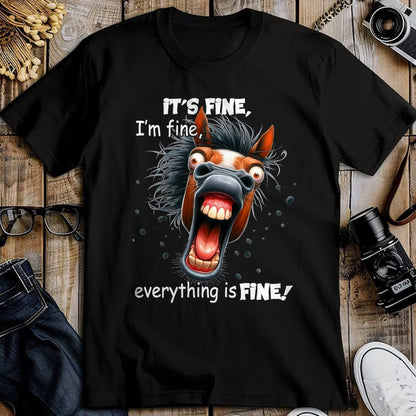 Best Horse Lover Shirt , Funny Horse UnisexT-Shirt/Hoodie/Sweatshirt HLT00 - Funny Horse It_s Fine I_m Fine Everything Is Fine T-Shirt