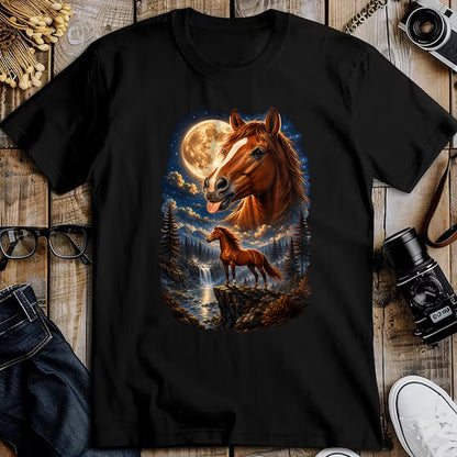 Best Horse Lover Shirt , Funny Horse UnisexT-Shirt/Hoodie/Sweatshirt HLT00 - Funny Horse Howling to The Moon Meme Mystical Horse Art T-Shirt
