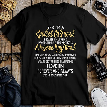 Best Wife Shirt, Wife and Husband Unisex T-Shirt/Hoodie/Sweatshirt HLT00 - Gift for wife T shirt, lucky wife   Lucky Wife Yes I'm A Spoiled Loved Protected Girlfriend T-Shirt