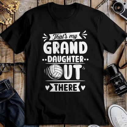 Best Grandma Shirt, Proud Grandma Unisex T-Shirt/Hoodie/Sweatshirt HLT00 - That's My Granddaughter Out There Volleyball For Grandma T-Shirt (1)