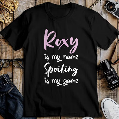 Best Wife Shirt, Wife and Husband Unisex T-Shirt/Hoodie/Sweatshirt HLT00 - Roxy Name Personalized Women Spoiled Girl Cute Pink Black T-Shirt